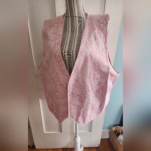 Handmade Pink Pastel Paisley Cotton Womens Vest